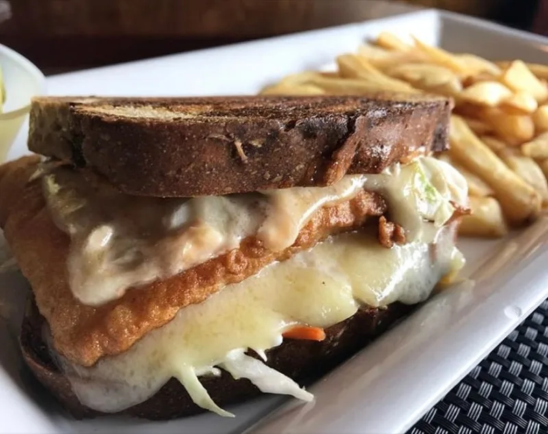 Cape Cod Reuben sandwich with french fries